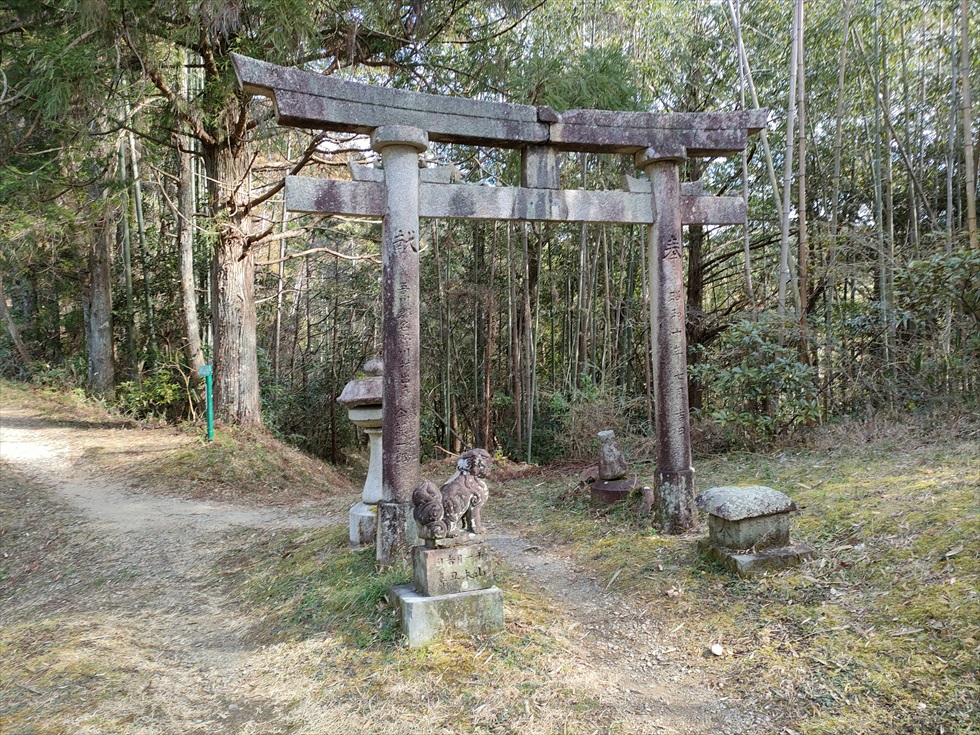 七ツ渕神社へのトレッキング（登山道６）