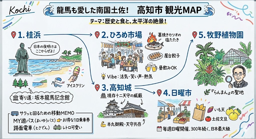 高知市の観光マップ
