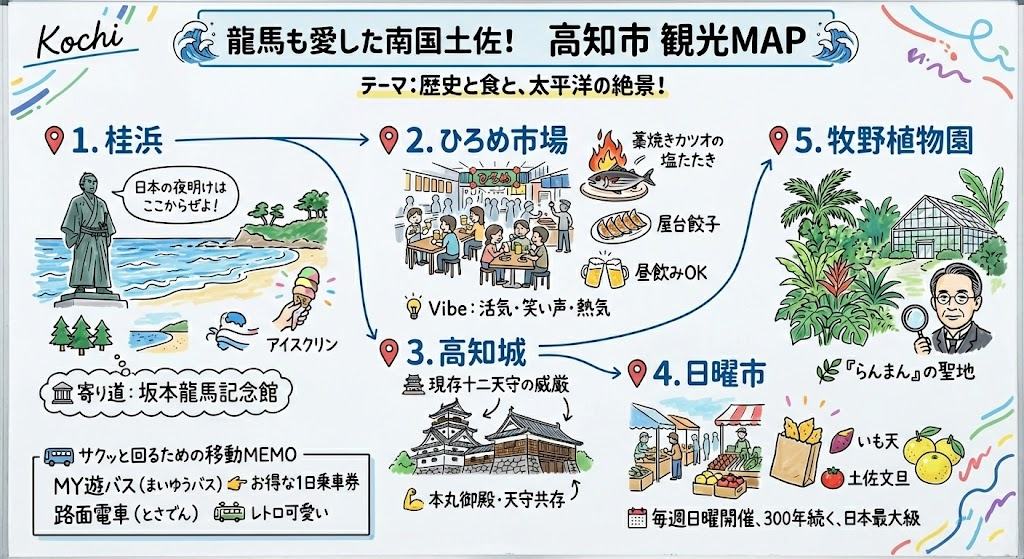 高知市の観光マップ